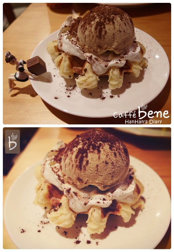 Caffe' bene 咖啡陪你✤Taipei台北忠孝店✤提拉米蘇鬆餅Waffle