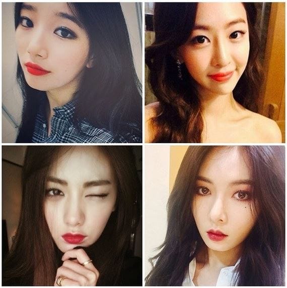 韓國 女團 唇妝 紅唇 秀智 suzy 泫雅 NaNa&hearts;歌劇魅影&hearts;特潤蜜唇膏&hearts;戀愛小七歲幸運物&hearts;水潤滋養感&hearts;唇膏&hearts;Kryolan&hearts;lips