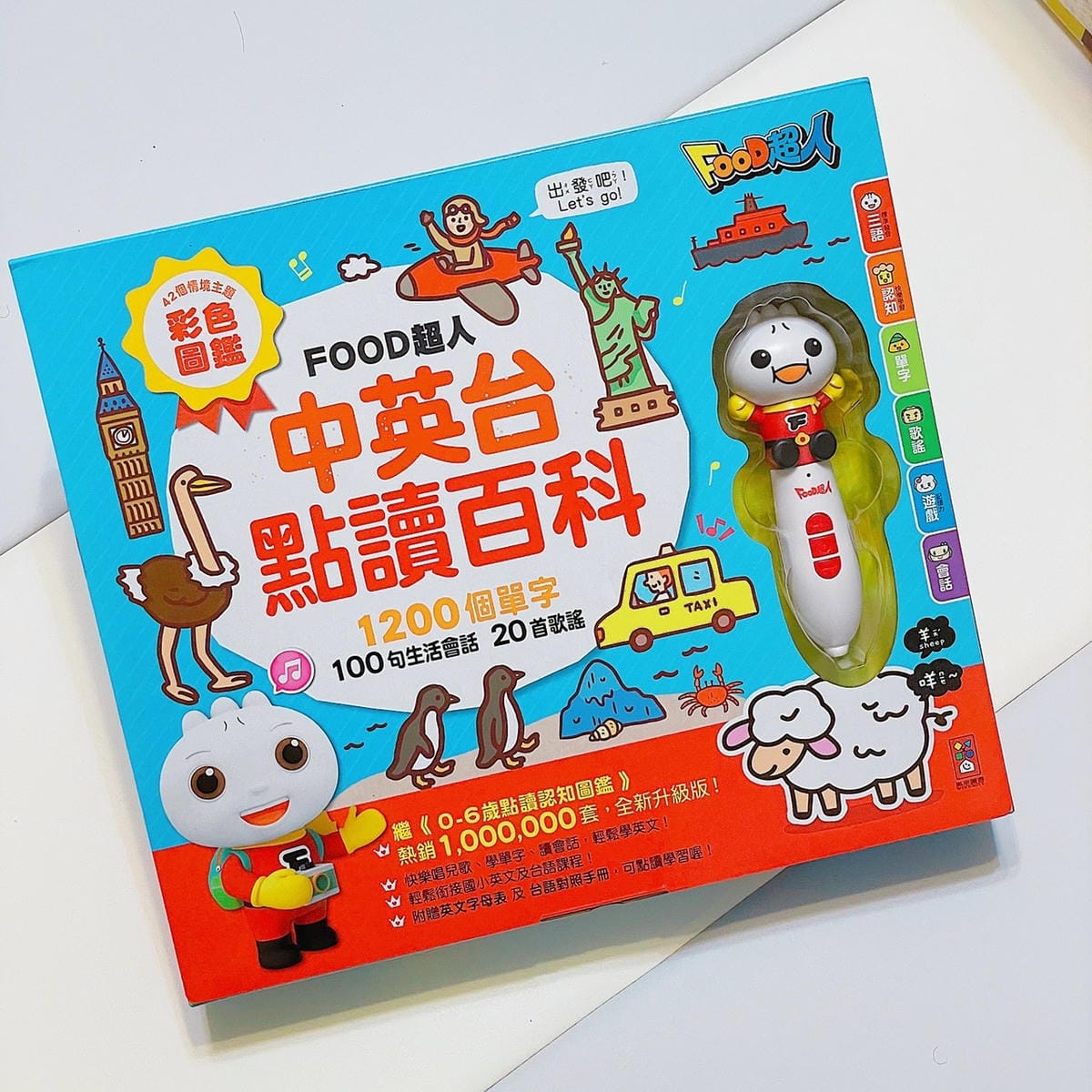 互動式中文點讀筆║FOOD超人-中英台點讀百科】2021最新點讀筆推薦║0~6歲點讀認知圖鑑║FOOD超人║1200個單字║100句生活會話║20首歌謠║互動問答輕鬆學單 互動式中文點讀筆║FOOD超人-中英台點讀百科】2021最新點讀筆推薦║0~6歲點讀認知圖鑑║FOOD超人║1200個單字║100句生活會話║20首歌謠║互動問答輕鬆學單