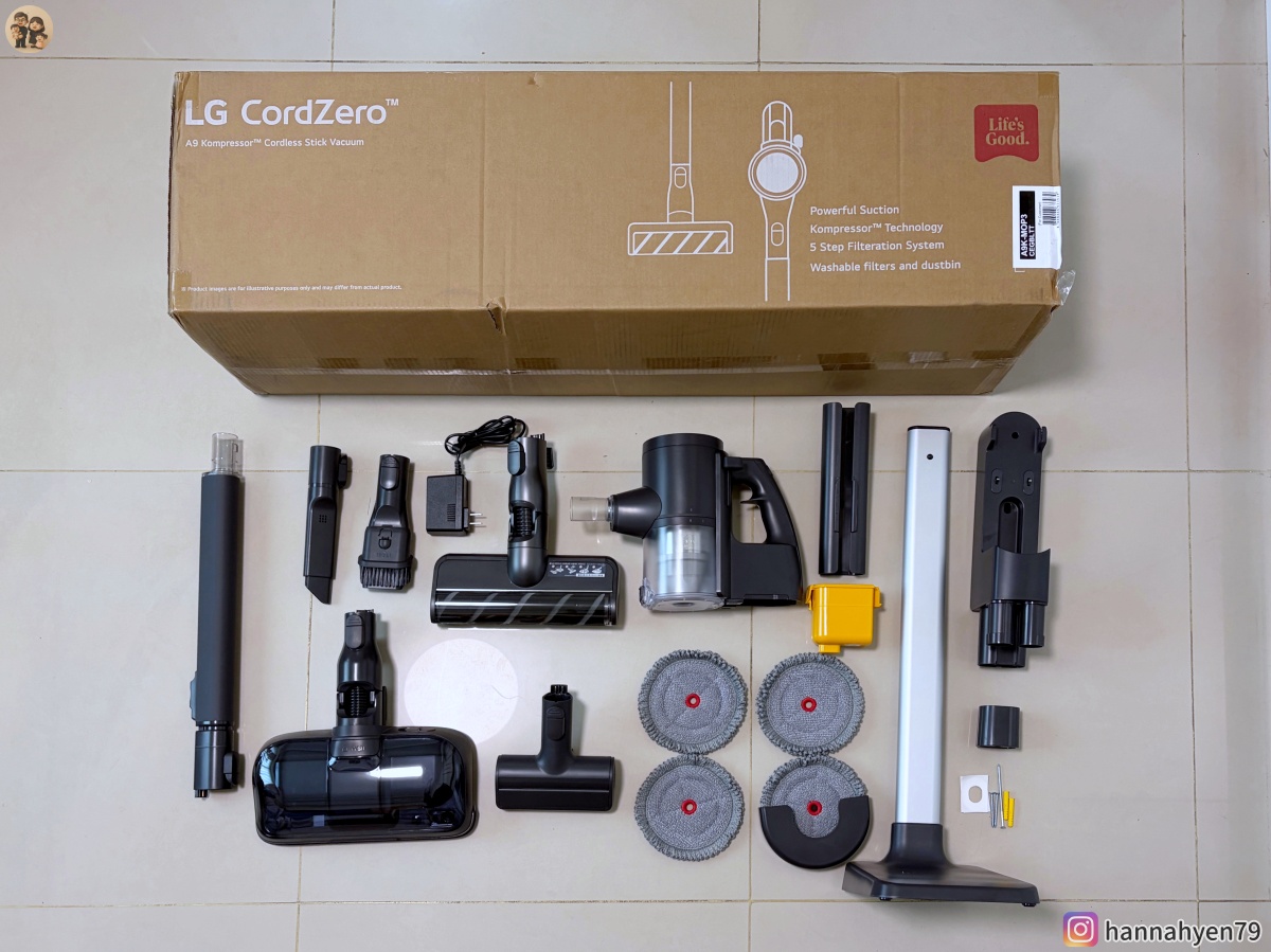 【LG CordZero A9K-MOP3 濕拖無線吸塵器開箱】乾吸濕拖一次完成！雙寶家庭居家清潔神隊友，地板、床墊、沙發一次搞定