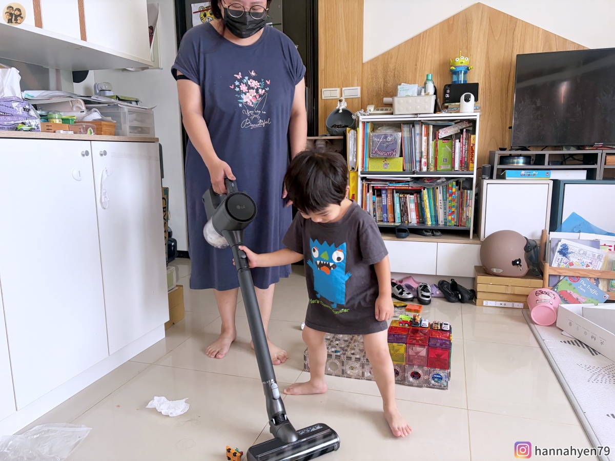 【LG CordZero A9K-MOP3 濕拖無線吸塵器開箱】乾吸濕拖一次完成！雙寶家庭居家清潔神隊友，地板、床墊、沙發一次搞定